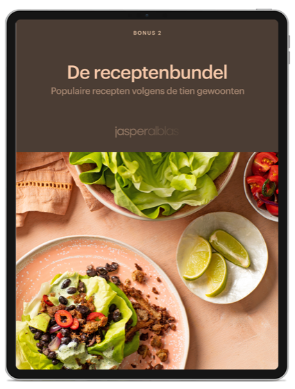 De receptenbundel op tablet